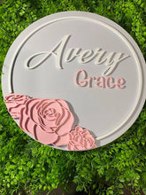 Load image into Gallery viewer, Custom floral name sign
