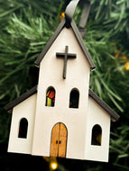 White Church Ornament