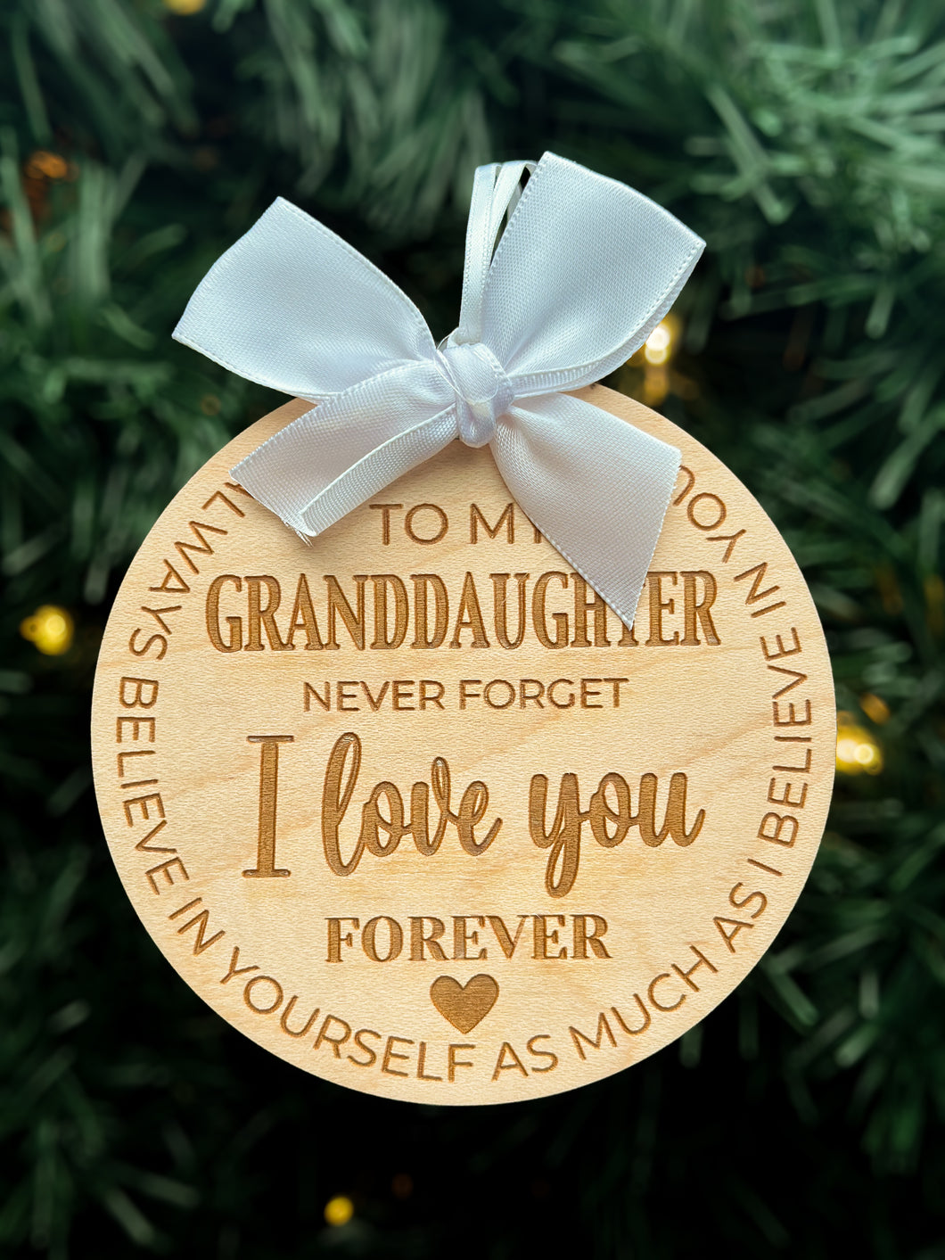 To My Granddaughter Never Forget.... ornament