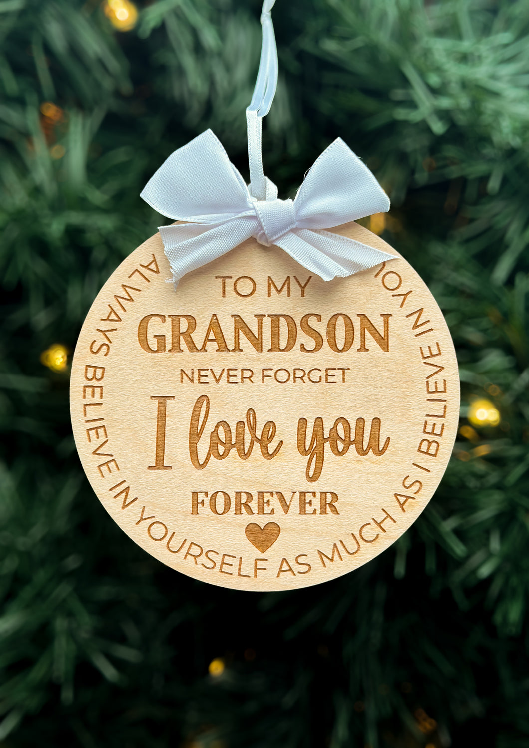 To My Grandson Never Forget....ornament