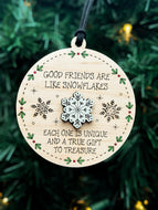 Good Friends Are Like Snowflakes...ornament