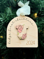 Babys First Christmas (Girl) ornament