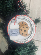 Personalized Milk & Cookie ornament