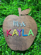 Teacher Apple sign