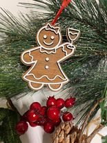 Girl Gingerbread Ornament (Drinking)
