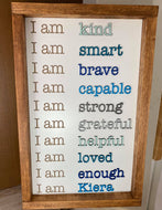 Positive Affirmation personalized sign