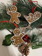THREE Gingerbread Drinking Ornament