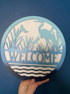 Heron Welcome sign