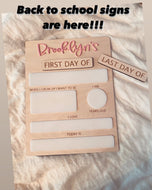 Back to school signs!