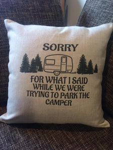 Sorry for what I said while I was parking the camper!