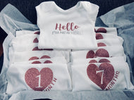 Month to Month Photography Baby Onesies