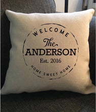 Load image into Gallery viewer, Custom Last Name Pillow