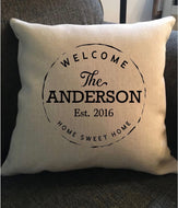 Custom Last Name Pillow